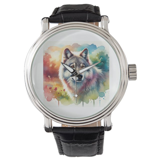 Montre Iberian wolf 060824AREF145 - Watercolor (devant)