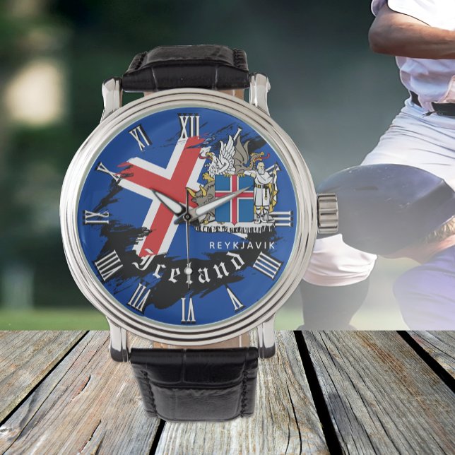 Montre Iceland Watch, Modern Icelandic Flag (Créateur téléchargé)