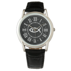 Montre Ichthus Christian Fish Crucifix