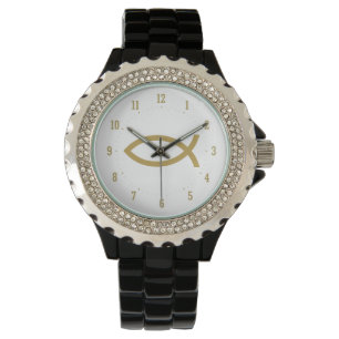 Montre Ichthus - Symbole chrétien du poisson - Petits po