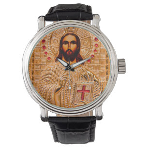 Montre Icône d'or de Jésus-Christ