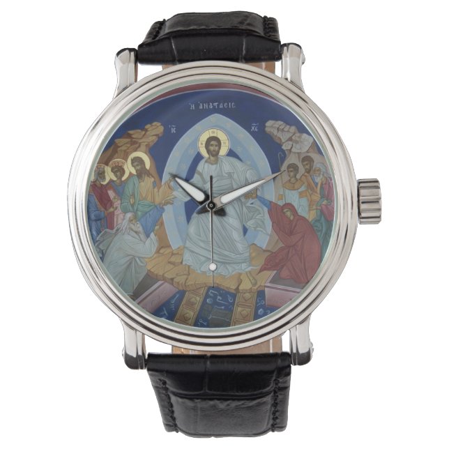 Montre Icône orthodoxe de la résurrection du Christ (devant)