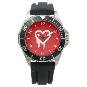Montre Iconic Heartbleed Logo Heart for Love Dial