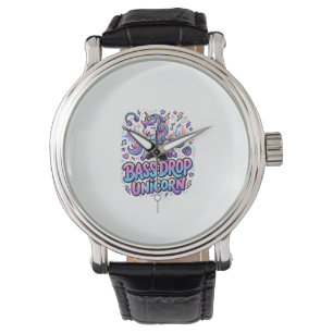 Montre Idée de cadeau licorne basse drop typographie Des