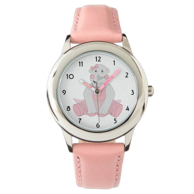 Montre illusima Ballerina Rhino Rose pour enfants (devant)