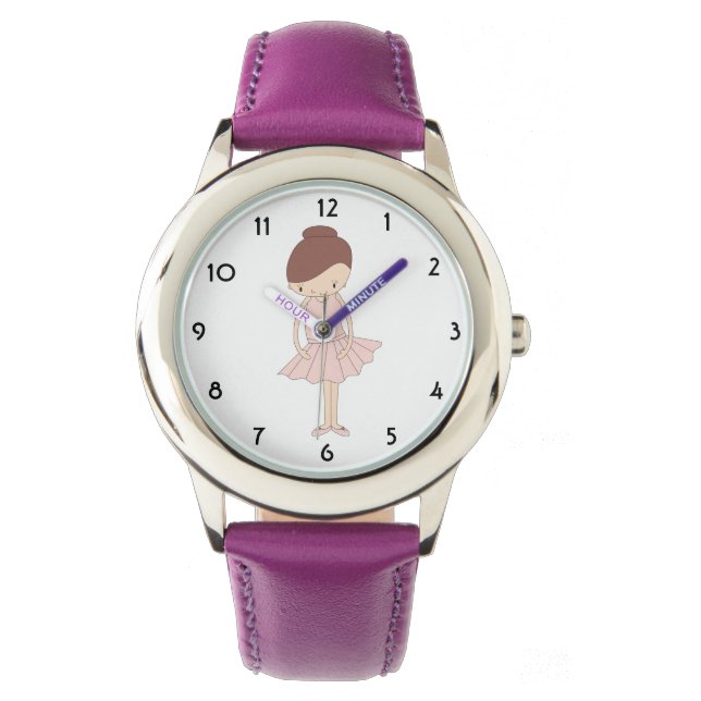Montre illusima Isabella Ballerina Purple Kids Watch (devant)