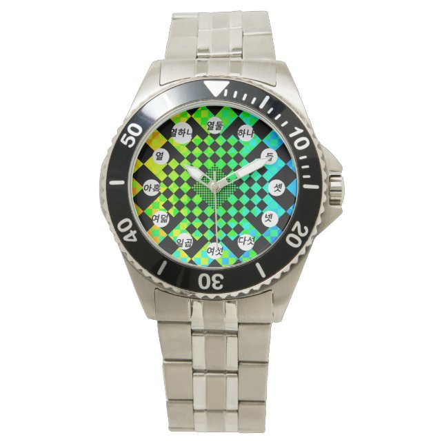 Montre Illusion À damiers (K Face) par Kenneth Yoncich (devant)