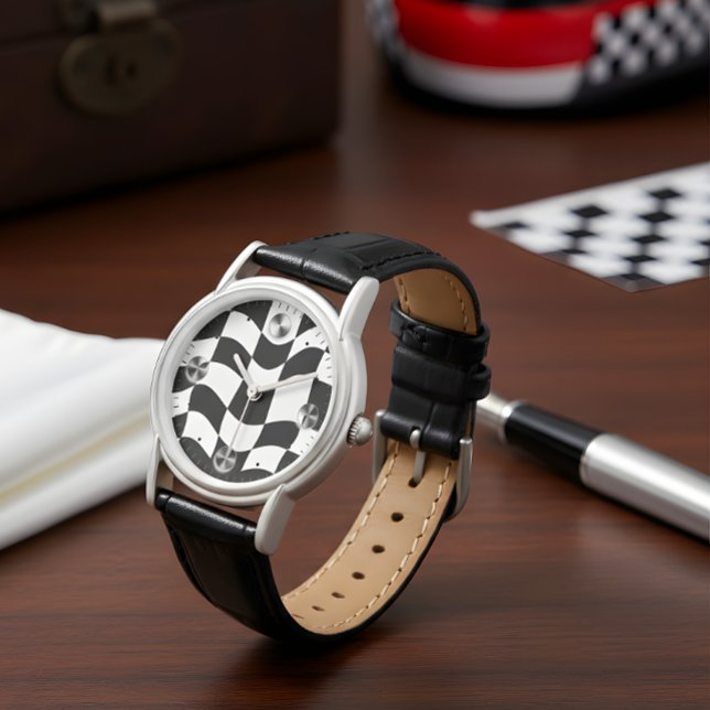 Montre Illusion Damier Ondulé (Créateur téléchargé)