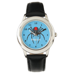 Montre Illustration d'araignée noire effrayante
