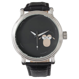 Montre Illustration de bande dessinée de moutons noirs
