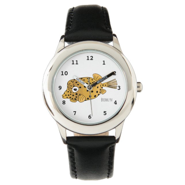 Montre Illustration de boxfish jaune (devant)