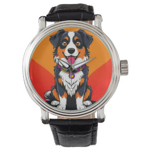 Montre Illustration de chien de dessin animé joyeux