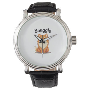 Montre Illustration de chien mignon Pomeranian câlin vint