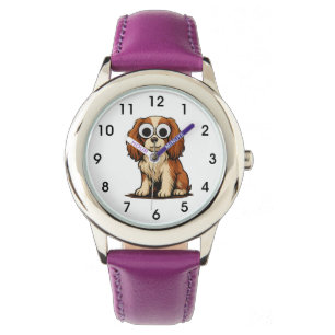 Montre Illustration de chiot aux yeux globuleux mignon