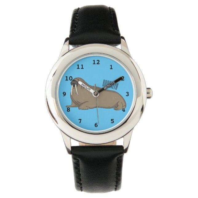Montre Illustration de dessin animé de morse (devant)