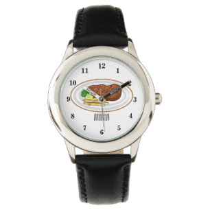 Montre Illustration de dessin animé de steak