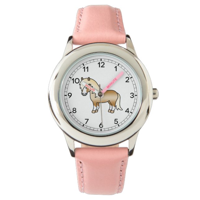 Montre Illustration de dessin animé mignon de poney Shetl (devant)