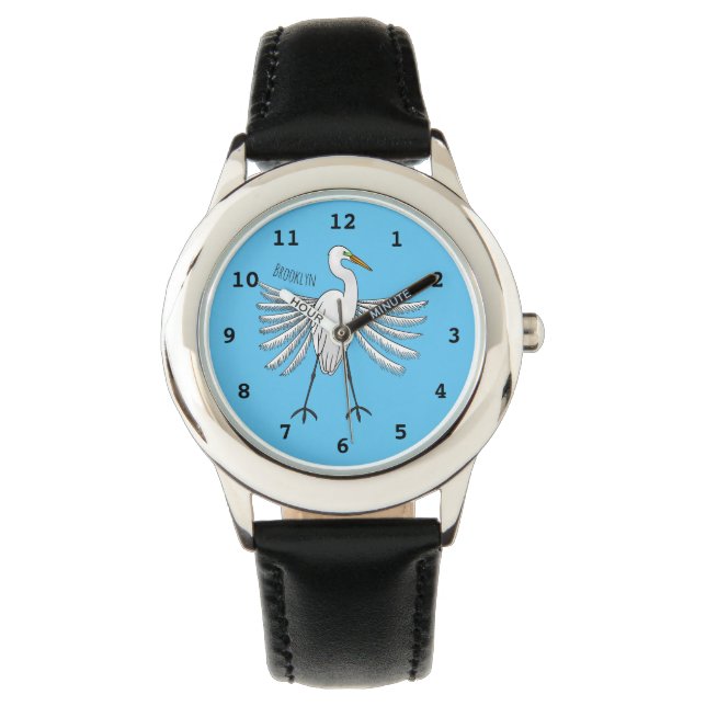 Montre Illustration de dessin d'oiseau de grand feu (devant)
