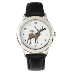 Montre Illustration de dessin sur le cerf