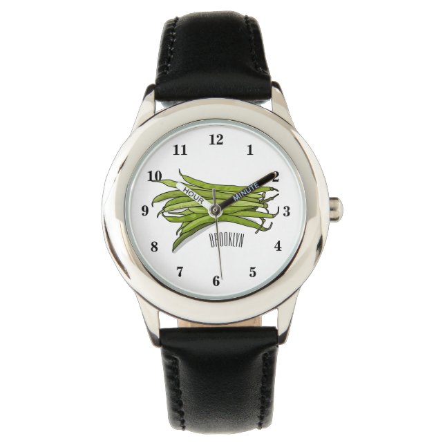 Montre Illustration de haricots verts (devant)