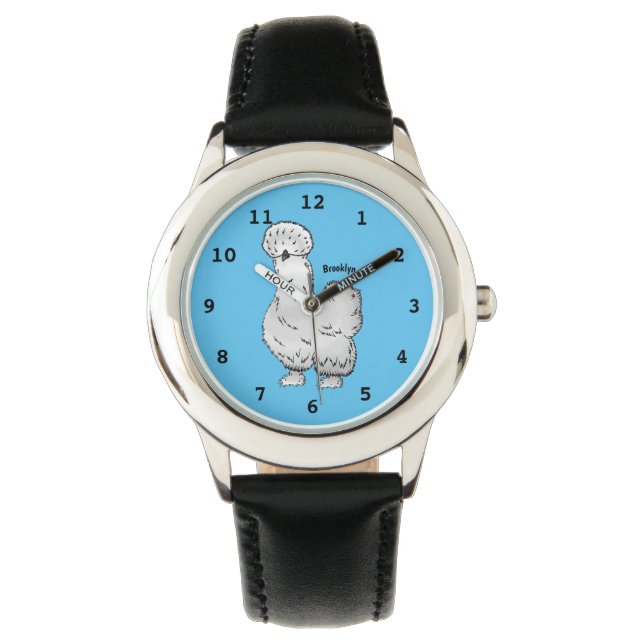 Montre Illustration de la caricature du poulet Silkie (devant)