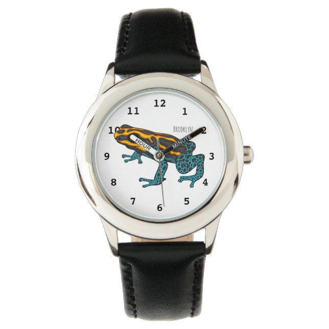 Montre Illustration de la grenouille à fléchettes de pois (devant)