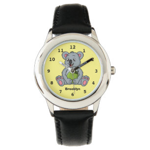 Montre Illustration de la koala de Cute et de la noix de 