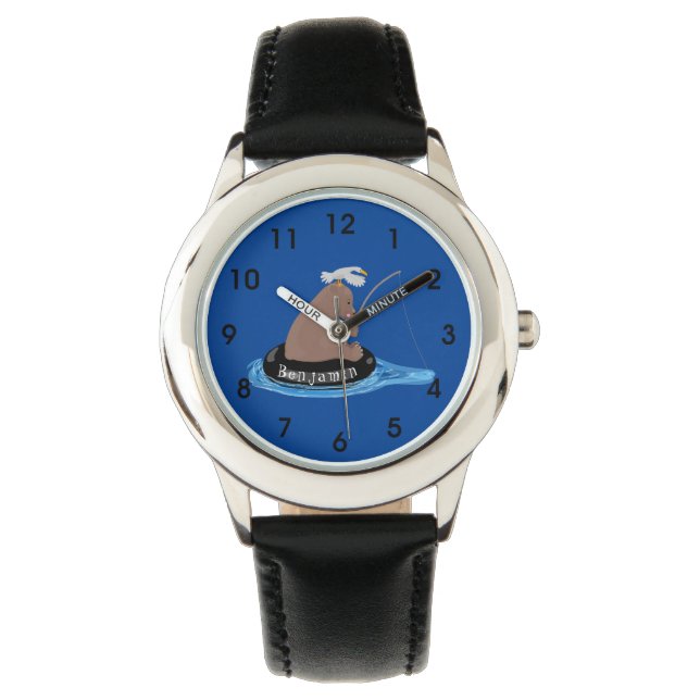 Montre Illustration de la pêche de l'ourson mou (devant)