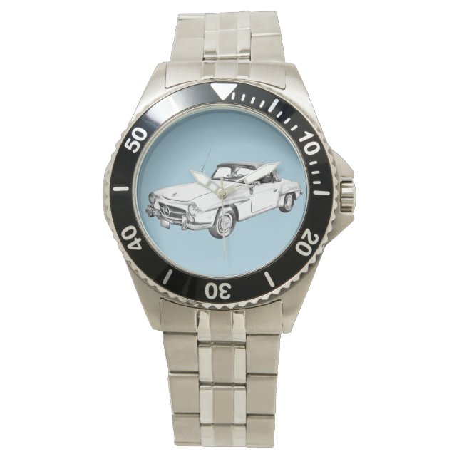 Montre Illustration de la voiture classique Mercedes Benz (devant)