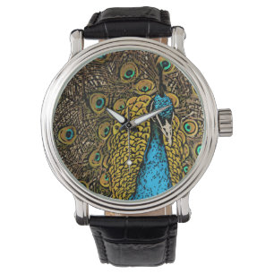 Montre Illustration de splendeur de paon