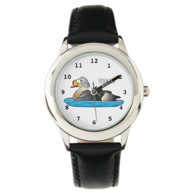 Montre Illustration d'oiseau de l'eider King (devant)