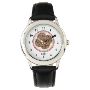 Montre Illustration du cookie de puce à chocolat