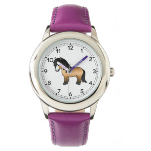 Montre Illustration du dessin animé Pony Cute de Buckskin