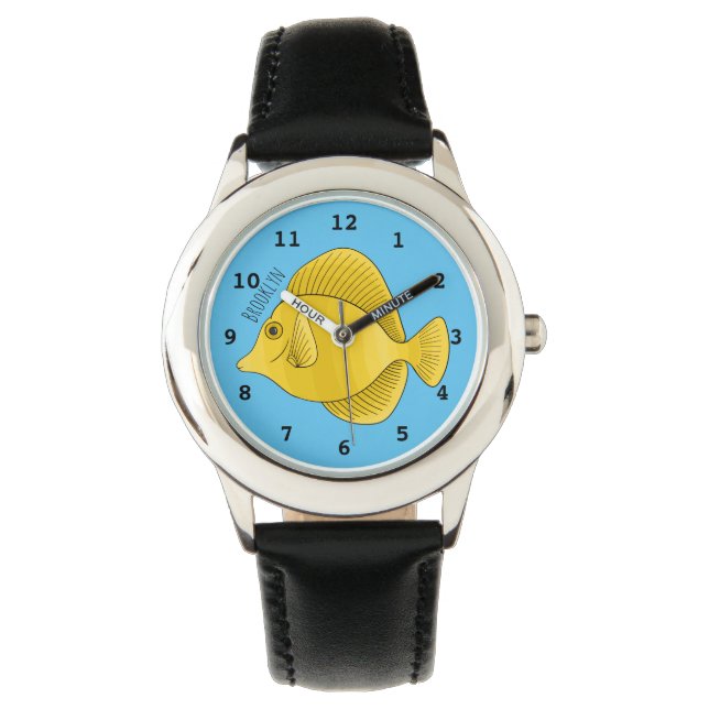 Montre Illustration du poisson-tang jaune (devant)