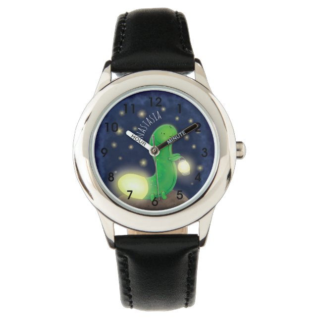 Montre Illustration du ver vert mou (devant)