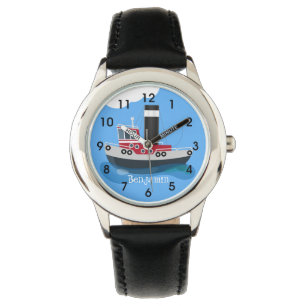Montre Illustration d'un bateau à chalutier mignon