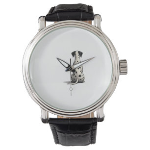 Montre Illustration d'un chien dalmatien vintage vu de de