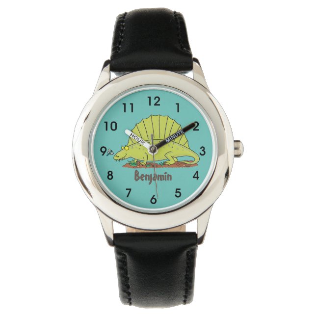 Montre Illustration d'un dimétrodon vert mignon (devant)