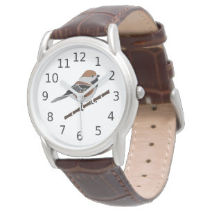 Montre Illustration d'un oiseau de poulet boréal