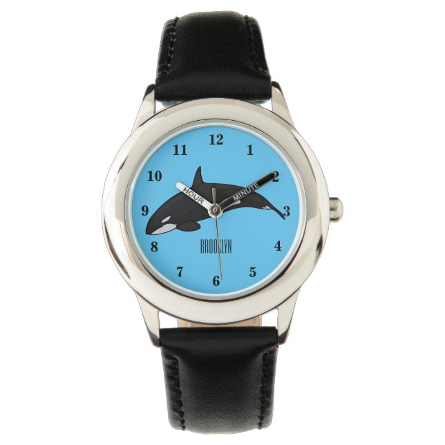 Montre Illustration d'une baleine tueuse (devant)