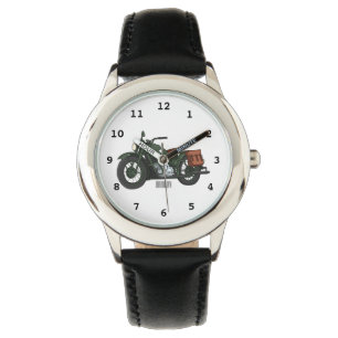 Montre Illustration d'une moto de croiseur militaire