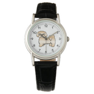 Montre Illustration Gold Shih Tzu Cute Cartoon Chien