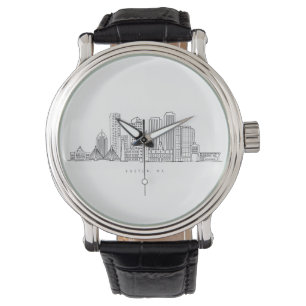Montre Illustration minimaliste de la ligne aérienne de B