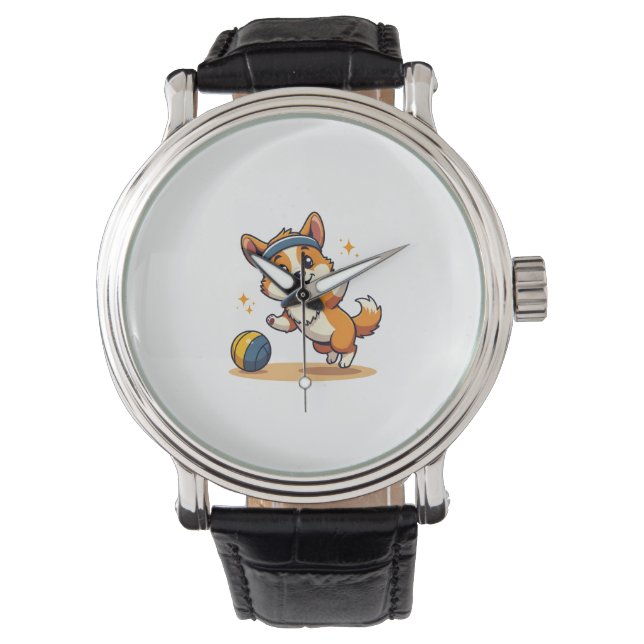 Montre Illustration vectorielle de chien de volley-ball C (devant)