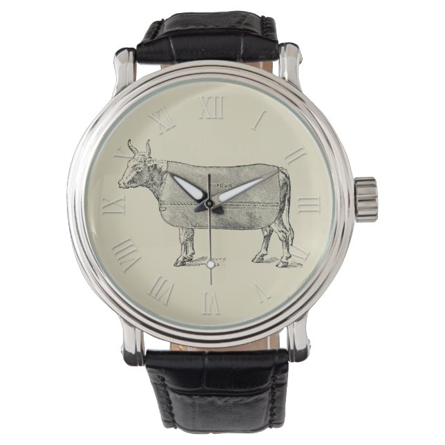 Montre ILLUSTRATION vintage Couverture de vache Numéros r (devant)