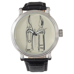 Montre Illustration vintage dans Black Pruners Watch