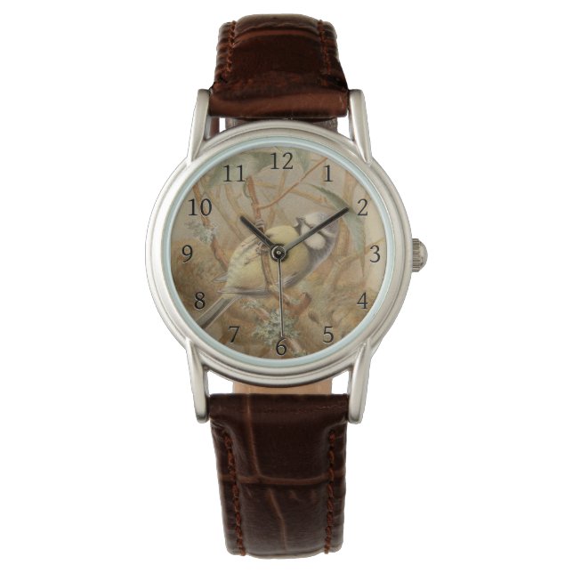 Montre Illustration vintage de Bluetit (devant)