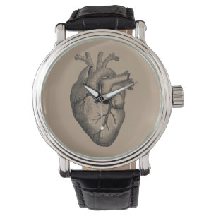 Montre Illustration vintage du coeur