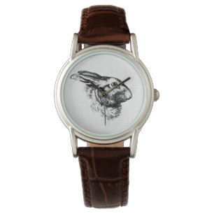Montre Illustration Vintage du lapin de Lapin de Pâques