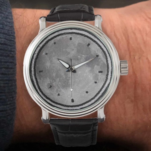 Montre Image d'astronomie de Pleine lune (Créateur téléchargé)